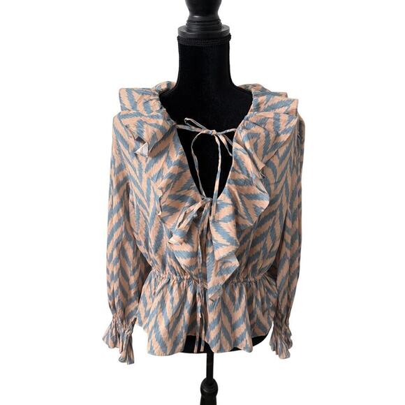 Ulla Johnson Tops - Ulla Johnson Kalila Blouse in Birch in Pink - Size 12